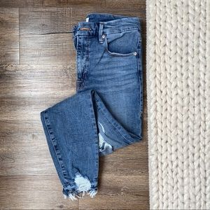 Good American Good Waist Skinny Distressed Jeans